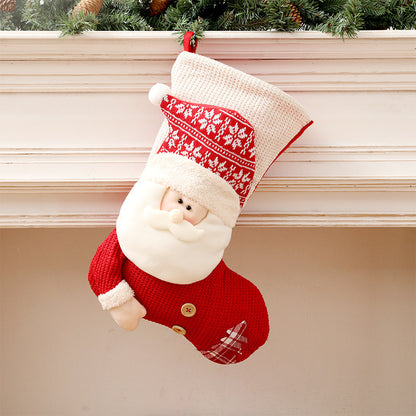 knitted Christmas stocking decor