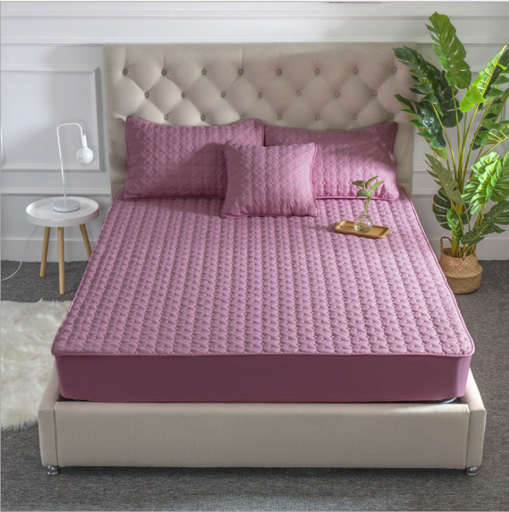 Solid Color Bed Sheet One-piece Cotton Bedspread