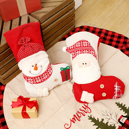 knitted Christmas stocking decor