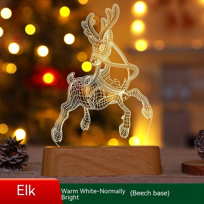 Christmas Decoration 3D Lamp Acrylic: LED Night Lights