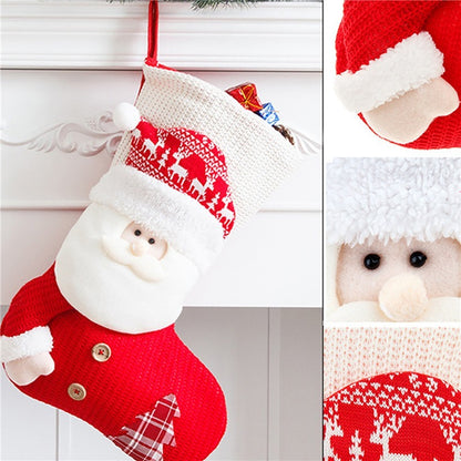 knitted Christmas stocking decor