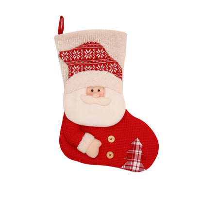 knitted Christmas stocking decor