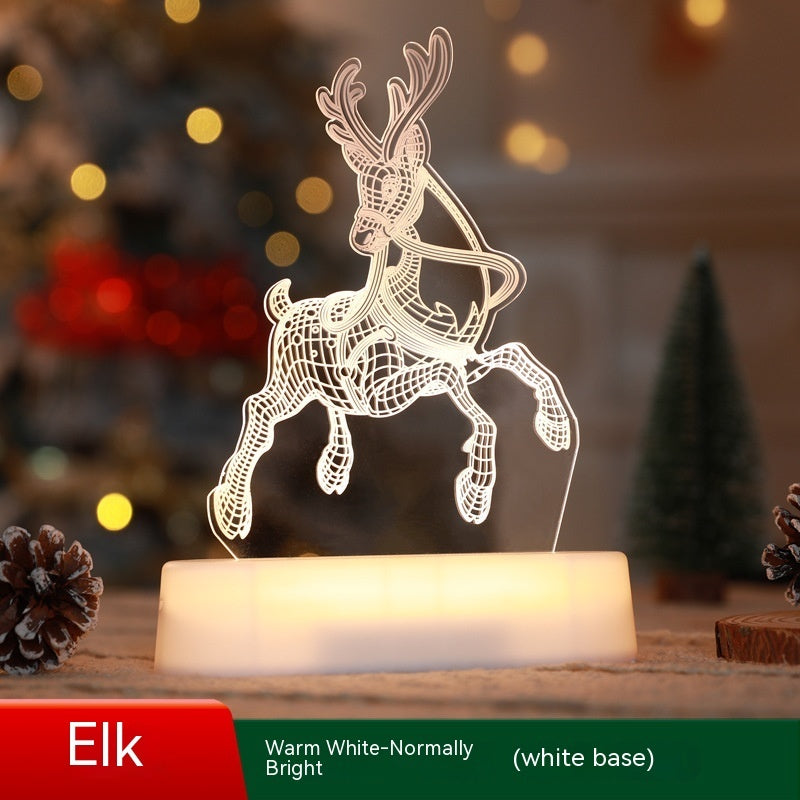 Christmas Decoration 3D Lamp Acrylic: LED Night Lights