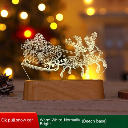 Christmas Decoration 3D Lamp Acrylic: LED Night Lights