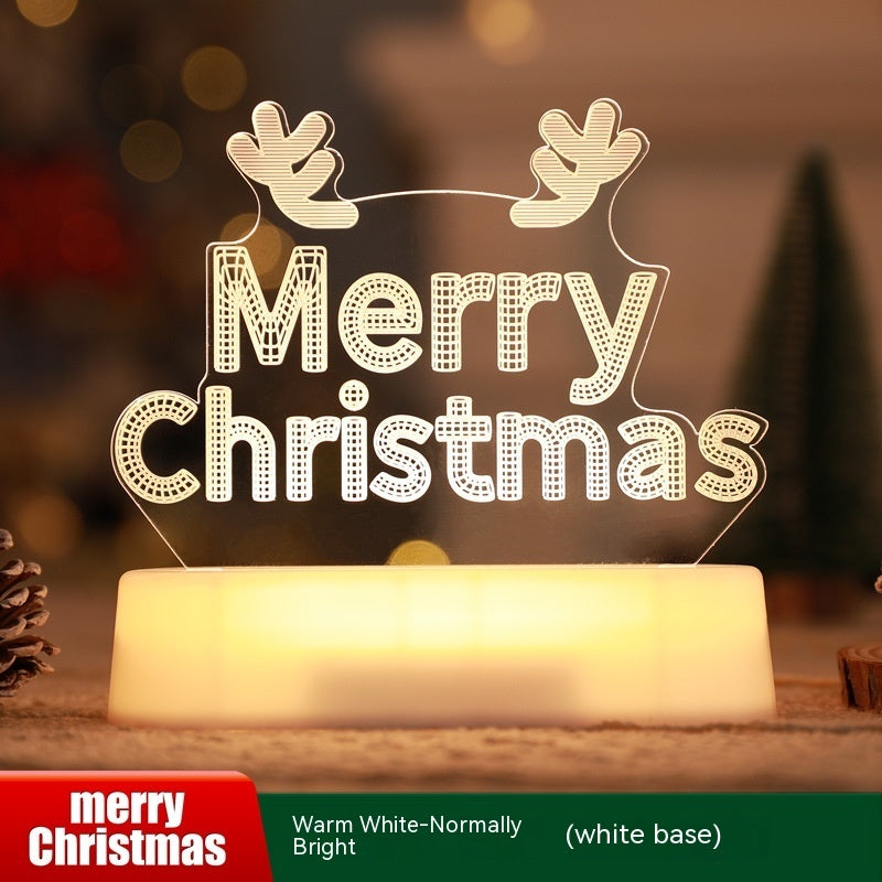 Christmas Decoration 3D Lamp Acrylic: LED Night Lights