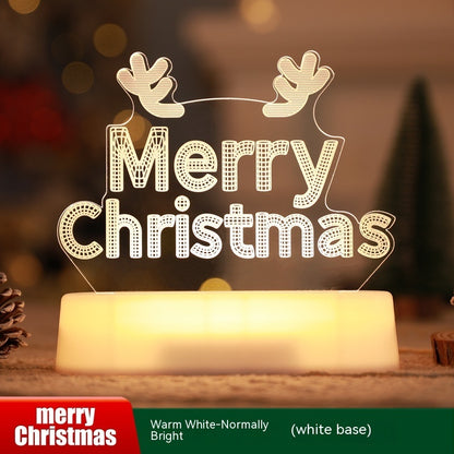 Christmas Decoration 3D Lamp Acrylic: LED Night Lights