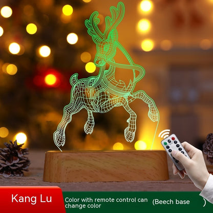 Christmas Decoration 3D Lamp Acrylic: LED Night Lights
