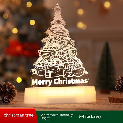Christmas Decoration 3D Lamp Acrylic: LED Night Lights