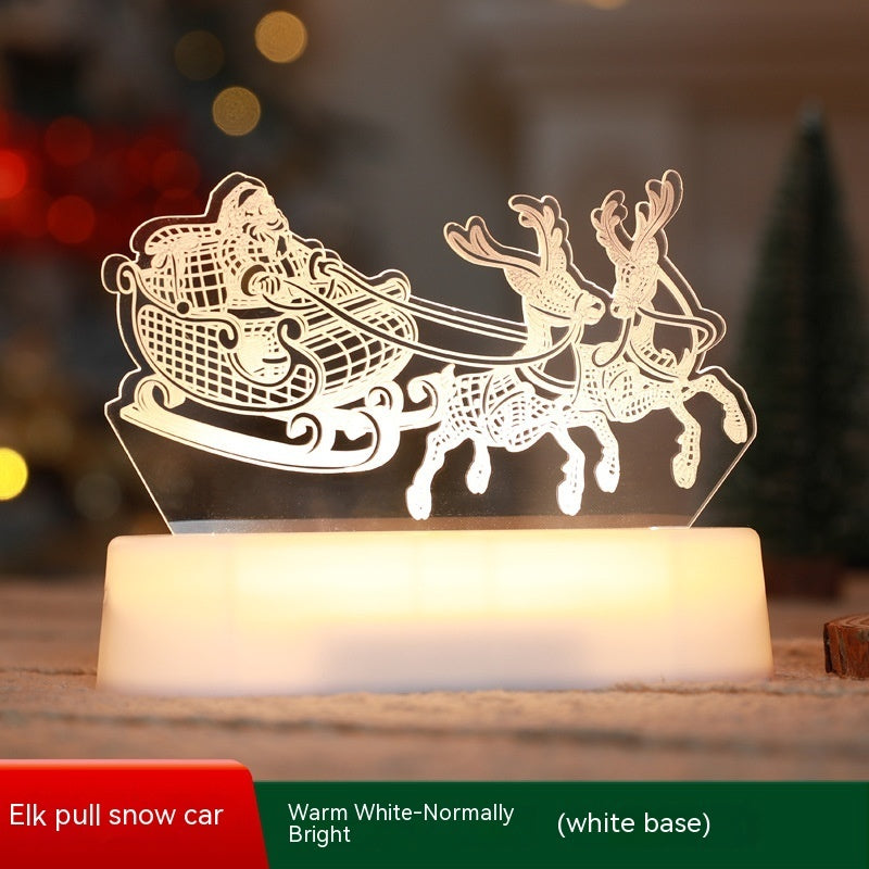 Christmas Decoration 3D Lamp Acrylic: LED Night Lights