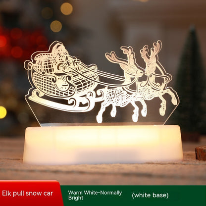 Christmas Decoration 3D Lamp Acrylic: LED Night Lights